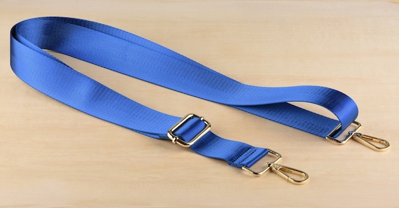 Blue Adjustable Crossbody Bag Strap Nylon Straps 1.5 Inch Width 