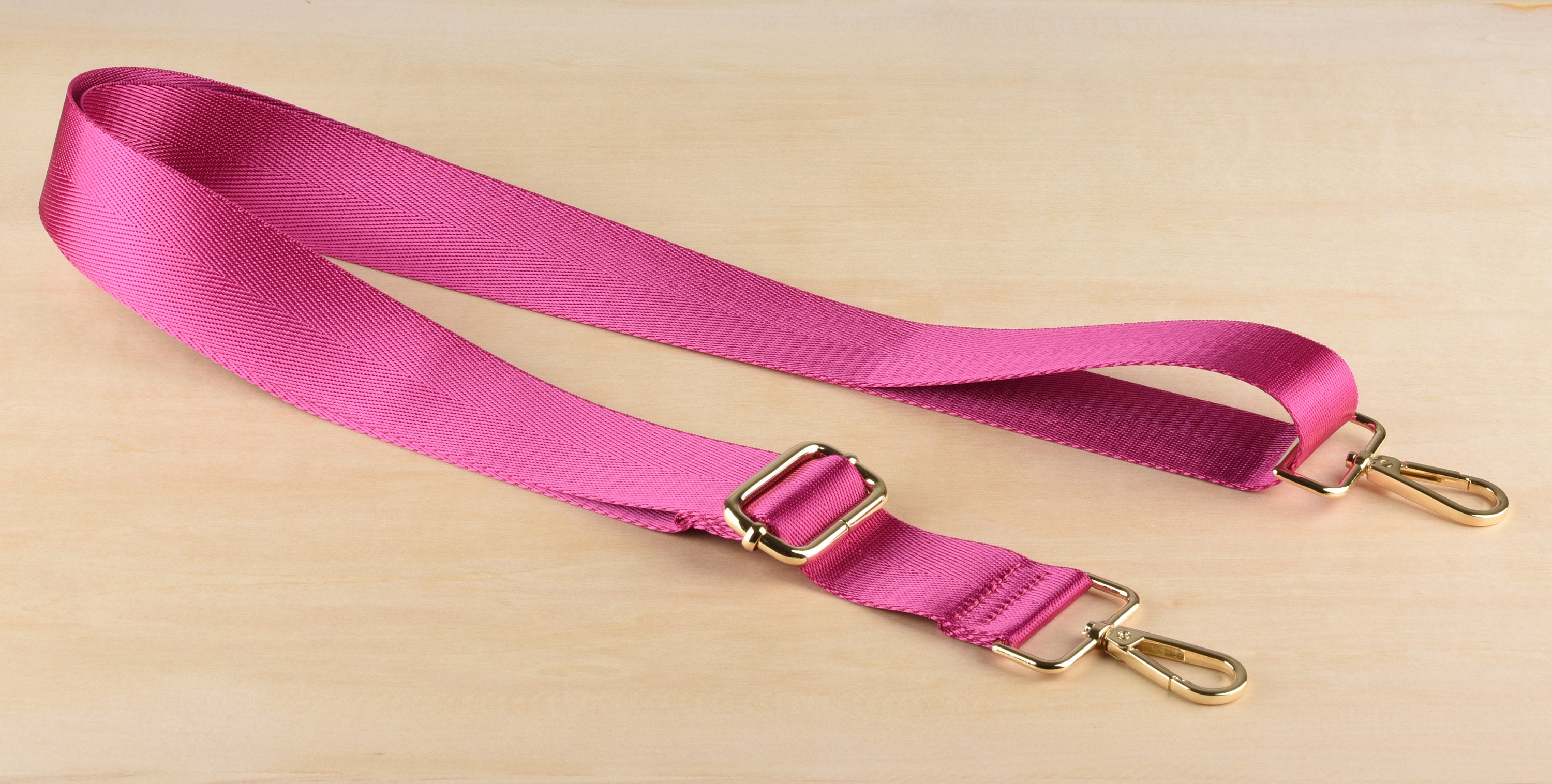 Adjustable Guitar Bag Strap, Pink/Tan Daisy print – leather