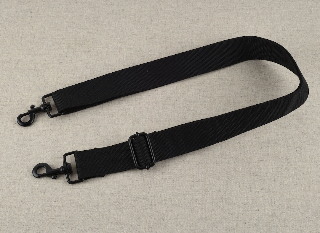Black Canvas bing Strap Handbag Strap Adjustable Travel Bag Strap Etsy