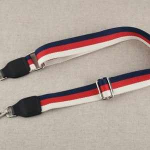 Gucci bag red white blue strap on sale