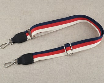 Off-White Red and Blue Bag Strap Adjustable Crossbody Purse Strap 3.8cm or 1.5 inch Width