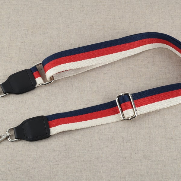 Off-White Red and Blue Bag Strap Adjustable Crossbody Purse Strap 3.8cm or 1.5 inch Width