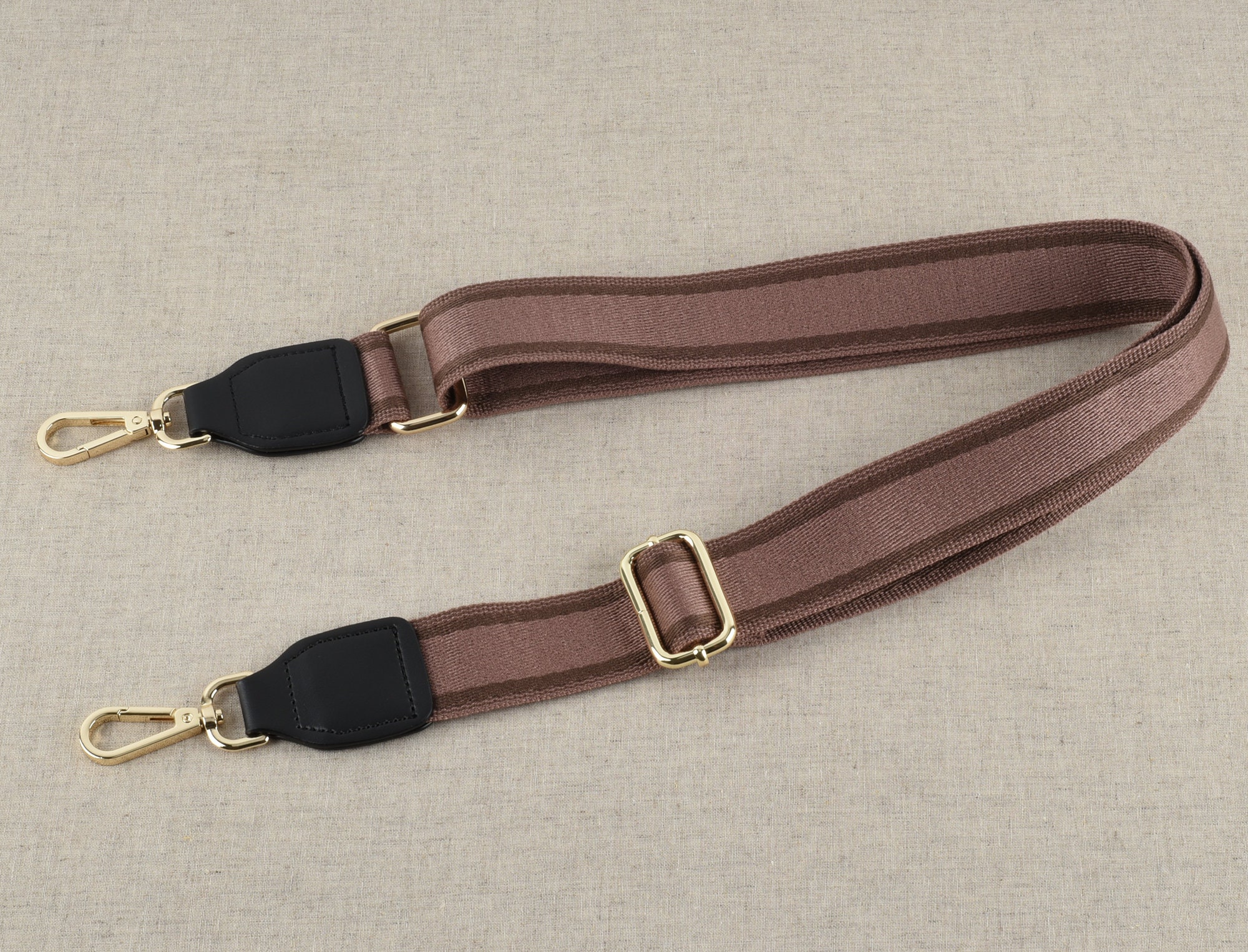 Wide Brown Crossbody Bag Strap Cotton, Leather Strap Replacement