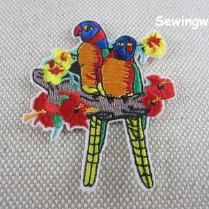 Iron-on Patch, Bird Flower Patch, Embroidered Appliques for Jeans, Shirts, Shoes, Bags image 7