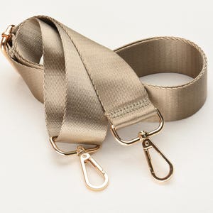 Khaki Nylon Bag Strap Adjustable Crossbody Strap 1.5 inch Width