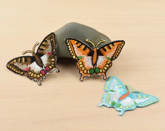 2.7" Embroidered Butterfly Iron On Patch