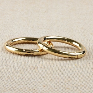 2 pieces Gold Color O Rings Spring Gate Ring Bag Clasp Ring