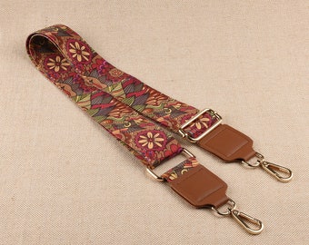 floral purse strap