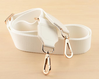 Pure White Adjustable Crossbody Bag Strap Replacement