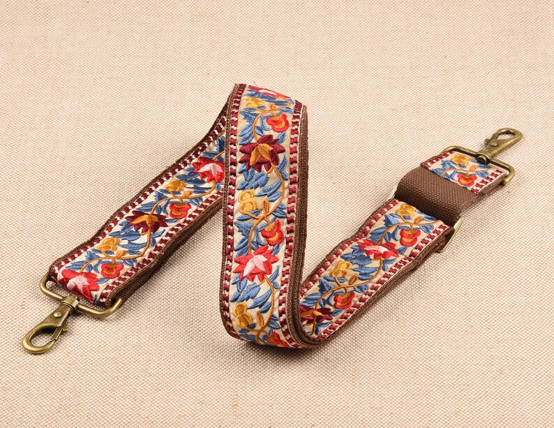 5cm wide Embroidered Bag Strap Adjustable Purse Strap Etsy