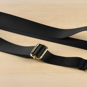 Black Adjustable Crossbody Bag Strap Replacement