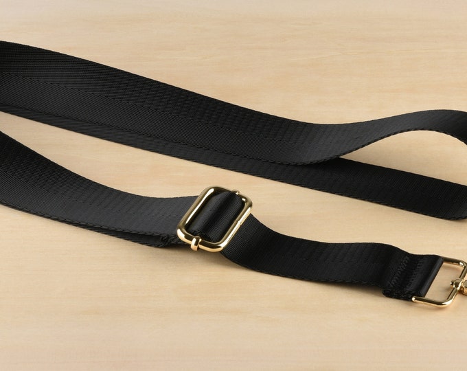 Black Adjustable Crossbody Bag Strap Replacement Etsy