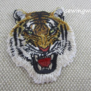Strykmärke, Tigerhuvudmärke, Broderat märke för jeans, Ryggsäck