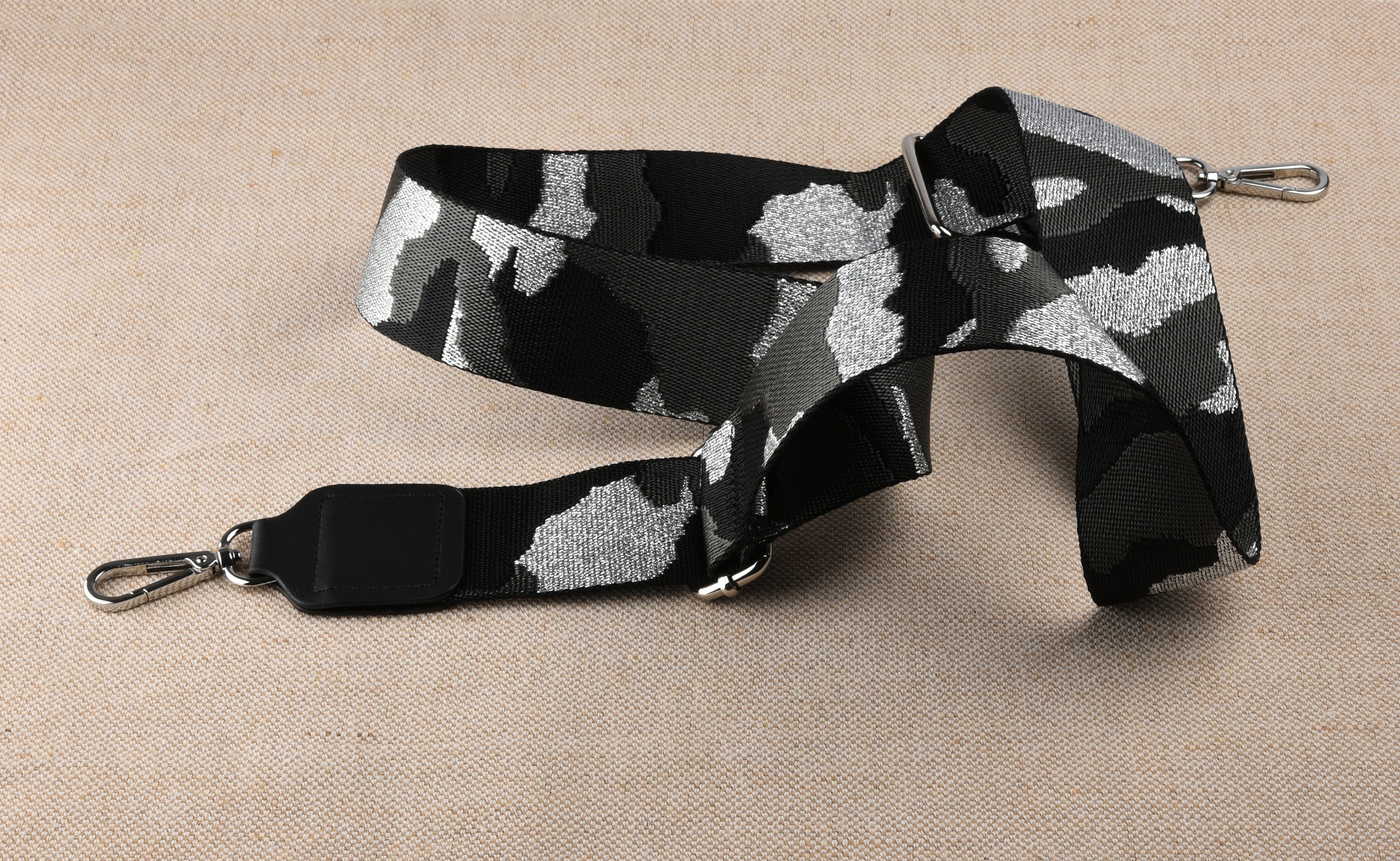 Black Silver and Grey Camo Bag Strap Adjustable Purse Strap Etsy