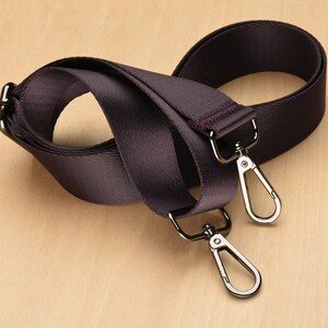 Tracolla regolabile per borsa in nylon viola scuro, larghezza 1,5 pollici
