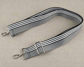 Black and White Handbag Strap Replacement