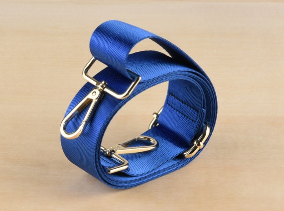 Blue Adjustable Crossbody Bag Strap Nylon Straps 1.5 Inch Width 