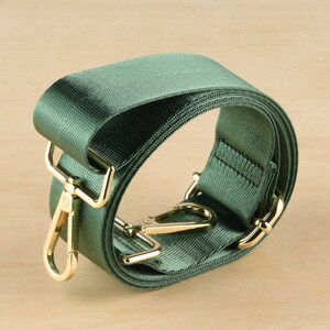 Green Adjustable Crossbody Bag Strap Nylon Belt image 3