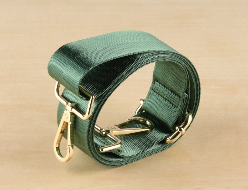 Green Adjustable Crossbody Bag Strap Nylon Belt image 3