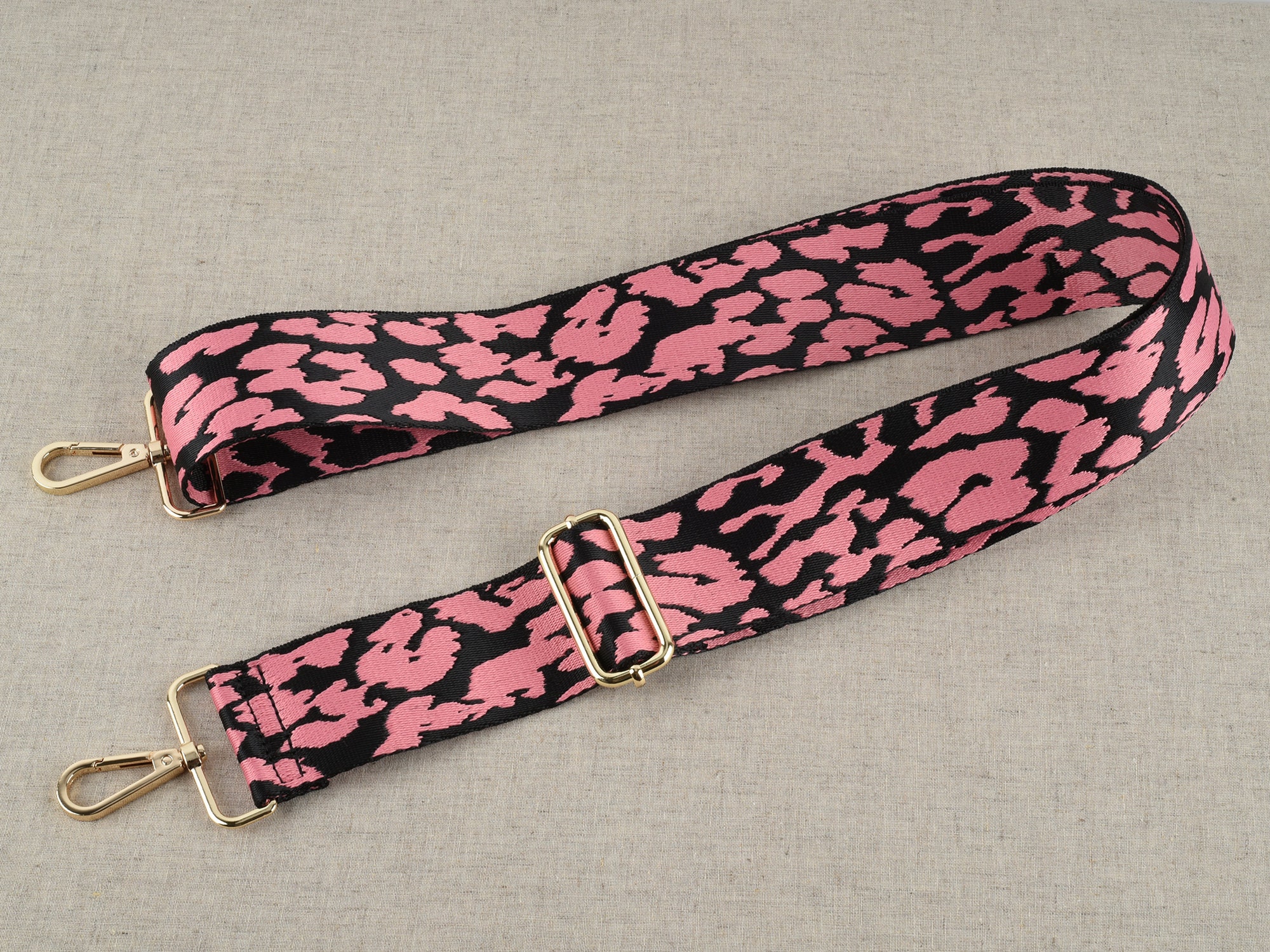 Pink and Black Purse Strap 