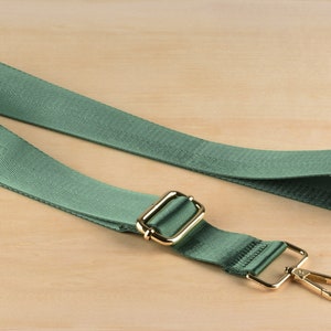 Green Adjustable Crossbody Bag Strap Nylon Belt image 1