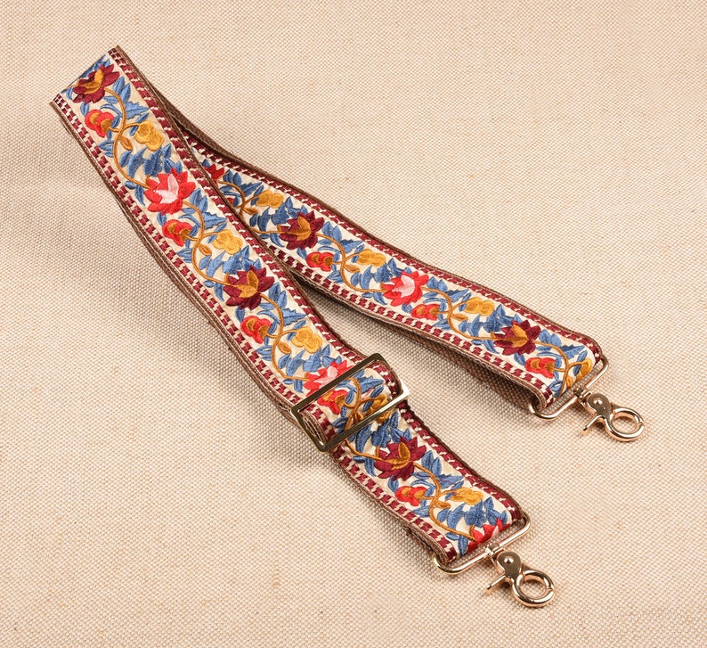 5cm wide Embroidered Bag Strap Adjustable Purse Strap Etsy