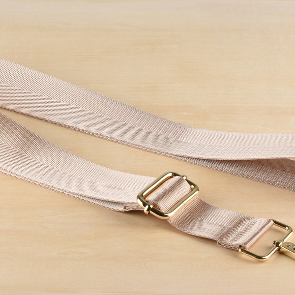 Beige Adjustable Crossbody Bag Strap Replacement