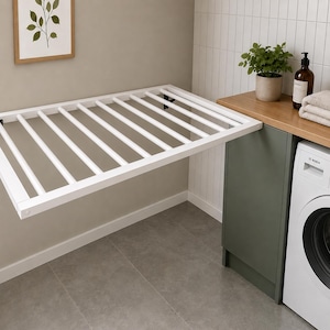 Wood Garment Drying System, Fold Down Utility Fixture