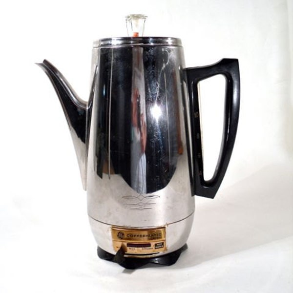 Electric Percolator - Working Chrome Coffee Maker