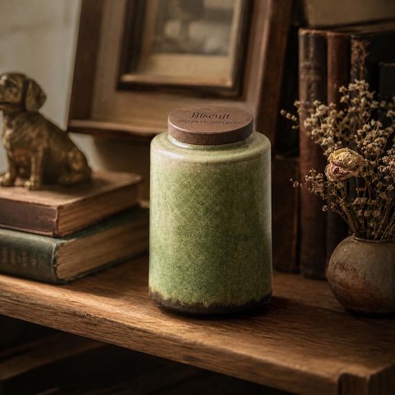 A handmade small ceramic urn for a beloved pet — quietly beautiful, functional, and the kind of thoughtful gift that means the world to a grieving pet owner.
