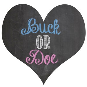 Buck oder Doe Geschlecht offenbaren Ballon Feld Schild Tafel druckbare digitale Datei