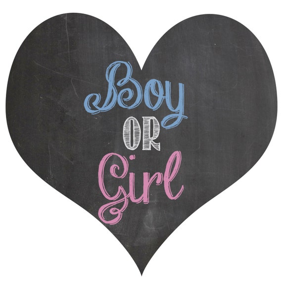 Boy or Girl Gender Reveal Balloon Box Sign Chalkboard Etsy