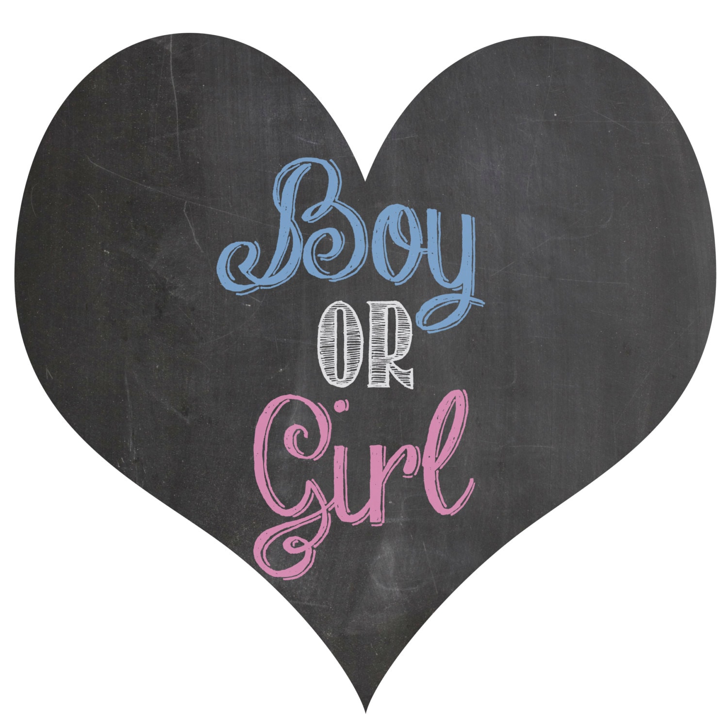 Boy or Girl gender reveal balloon box sign chalkboard Etsy