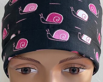 Snails -Adjustable, Fold Up Scrub Hat