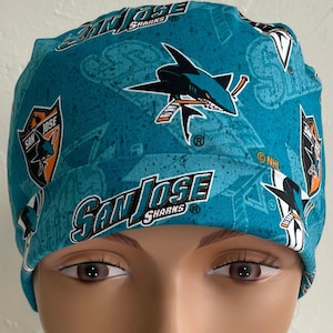 San Jose Sharks Scrub Hat - Adjustable Fold Up