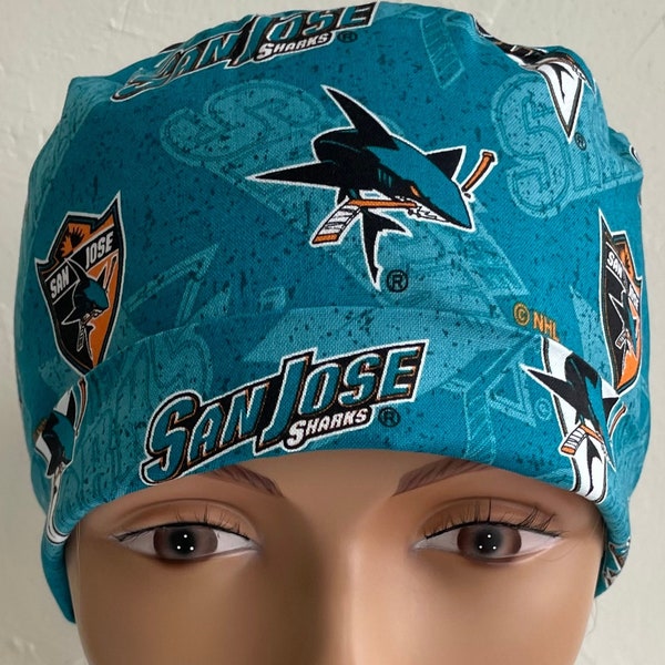 San Jose Sharks Scrub Hat - Adjustable Fold Up