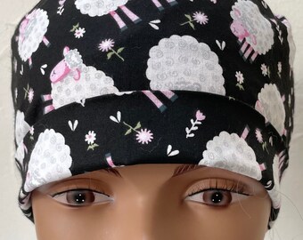 Sheeps - Adjustable, Fold Up Scrub Hat