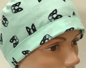 Boston terrier scrub cap Clearance
