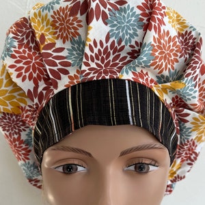 Harvest/Fall Bouffant Scrub Hat