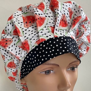 Watermelon Bouffant Scrub Hat.