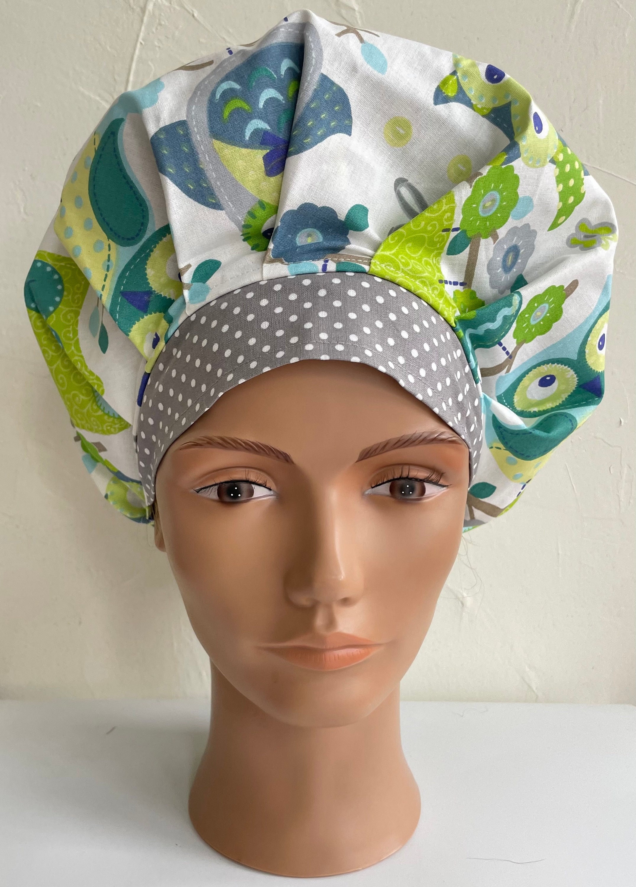 Owls Bouffant Scrub Hat