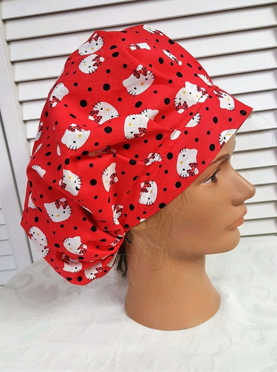 hello kitty scrub hat