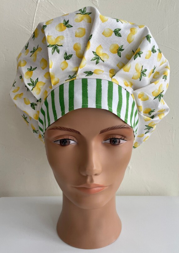 Lemons Bouffant Scrub Hat - Etsy display picture 1
