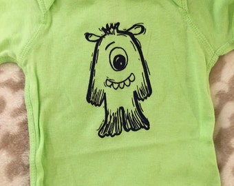 Monster Onesie, Infant Monster Shirt, Monster Shirt, Baby Monster Shirt, Monster Bodysuit