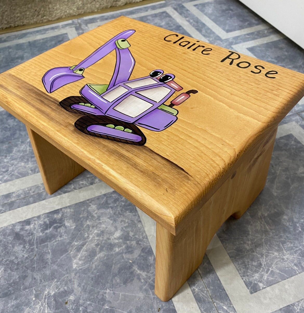 Kids Step Stool, Truck Step Stool, Excavator Step Stool, Kids Foot