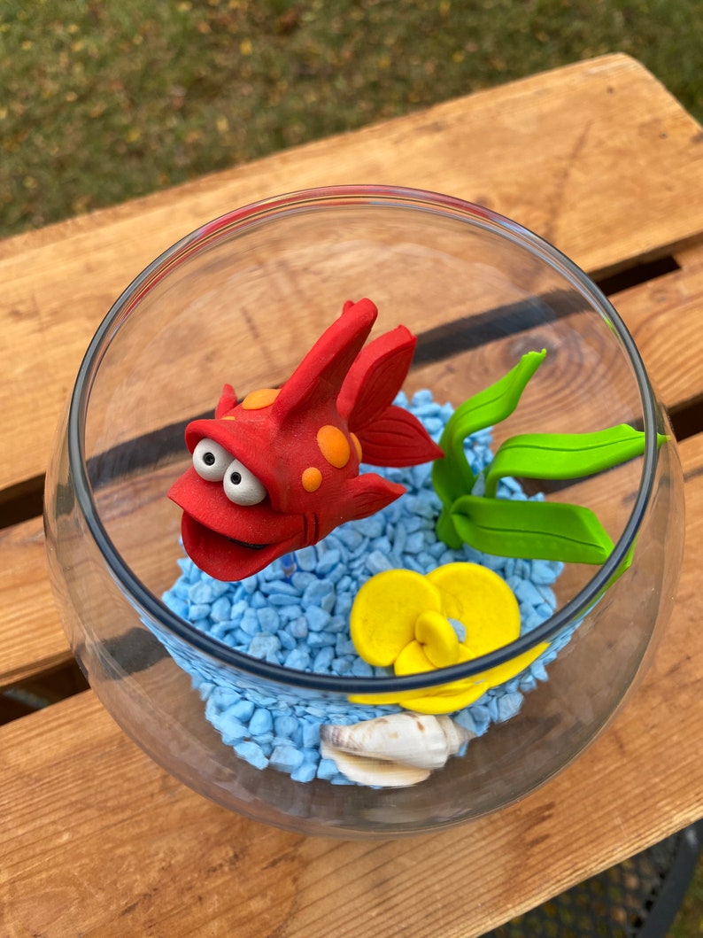 Fish Bowl Aquarium Small Fish Bowl Pet Fish Clay Fish Etsy
