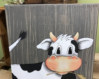 Cow Print, Farm Animal Wall Art, Nursery Decor