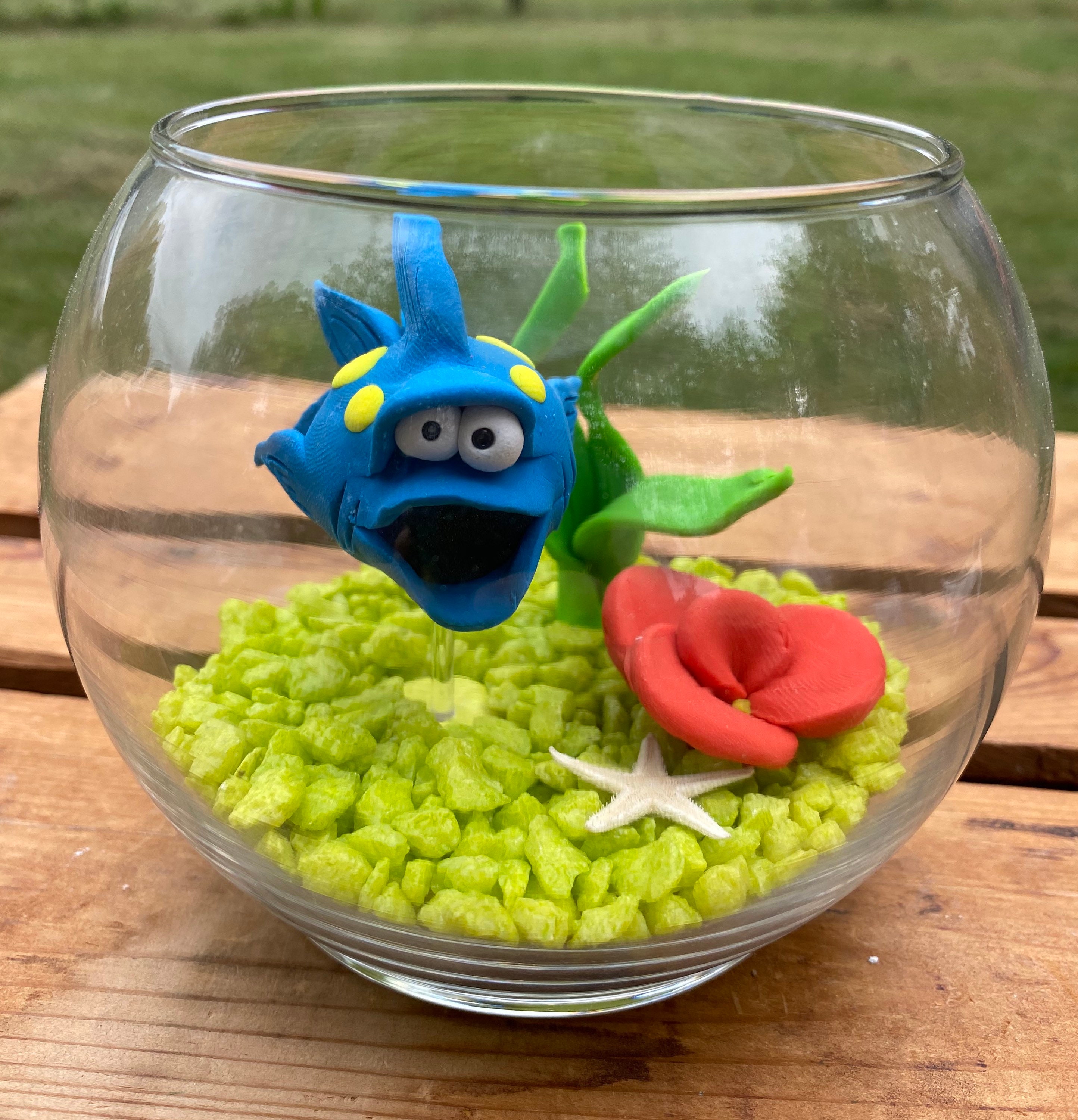 Fish Bowl Aquarium Small Fish Bowl Pet Fish Clay Fish Etsy
