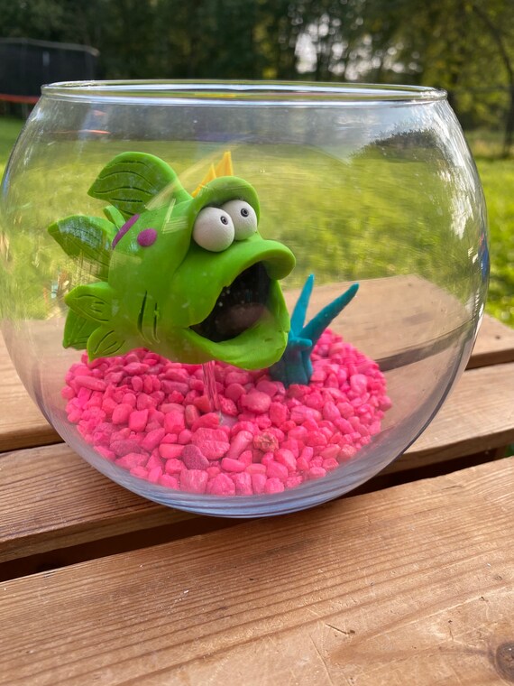 Fish Bowl Aquarium Large Fish Bowl Pet Fish Clay Fish Etsy