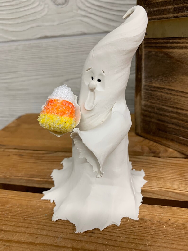Ghost Holding Candy Corn Ghosts and Candy Halloween Ghost Etsy